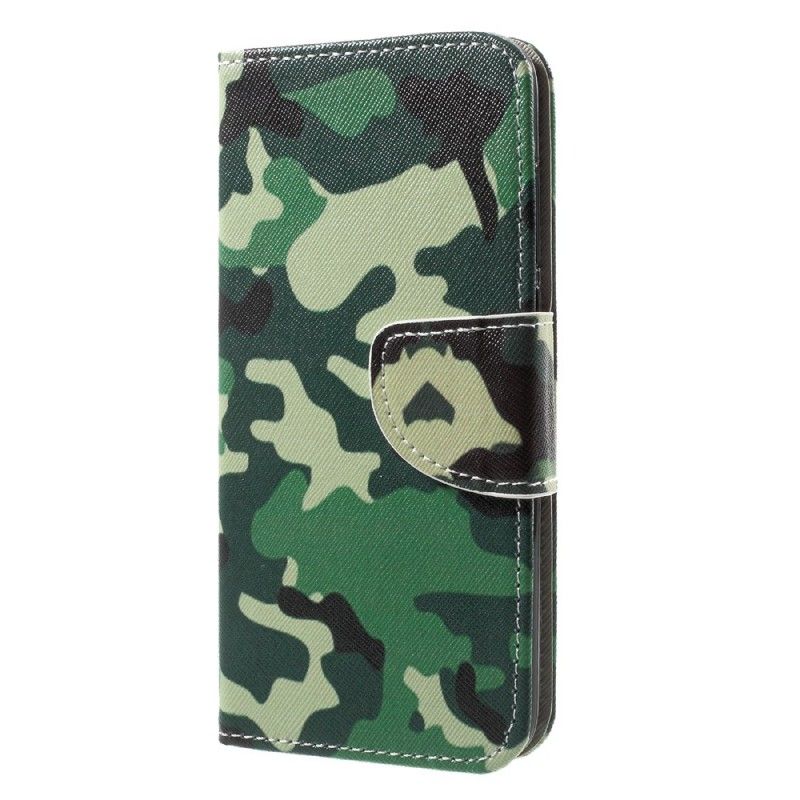 Flip Cover Læder Honor 9 Militær Camouflage Beskyttelse