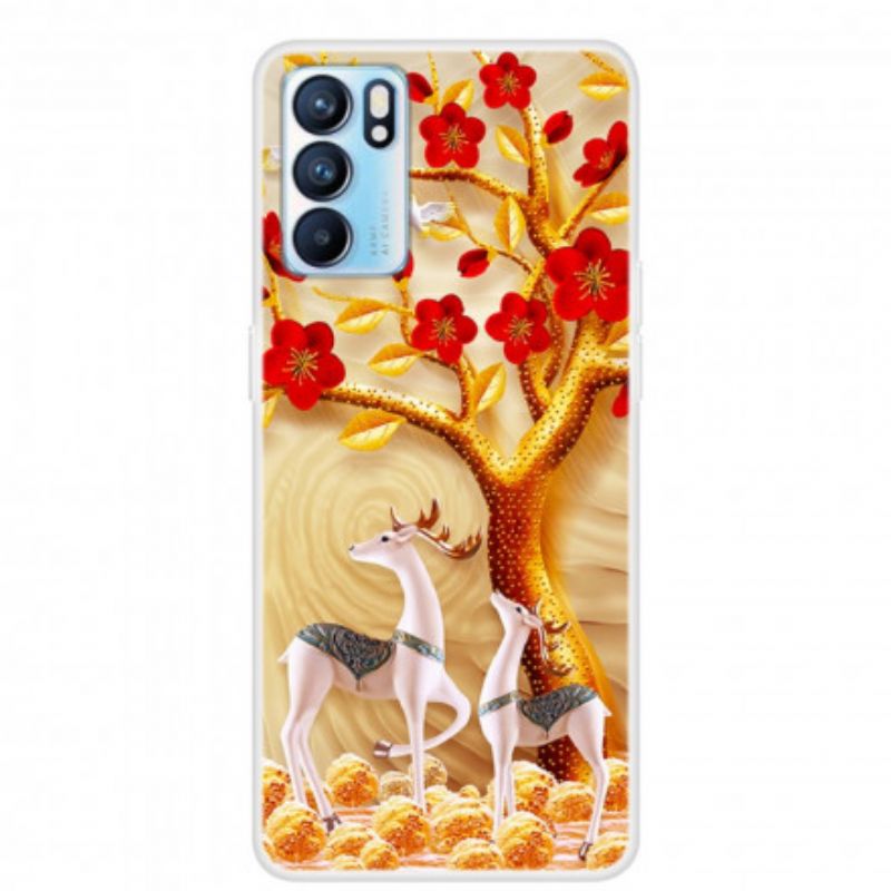 Cover Oppo Reno 6 5g Golden Tree