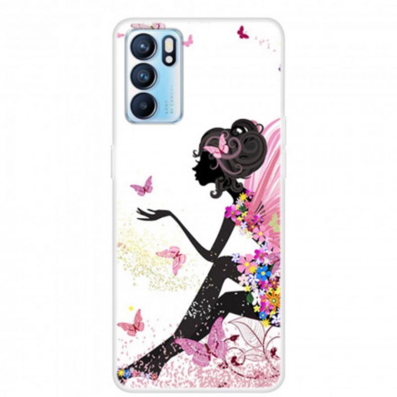 Cover Oppo Reno 6 5g Telefon Etui Blomsterpige