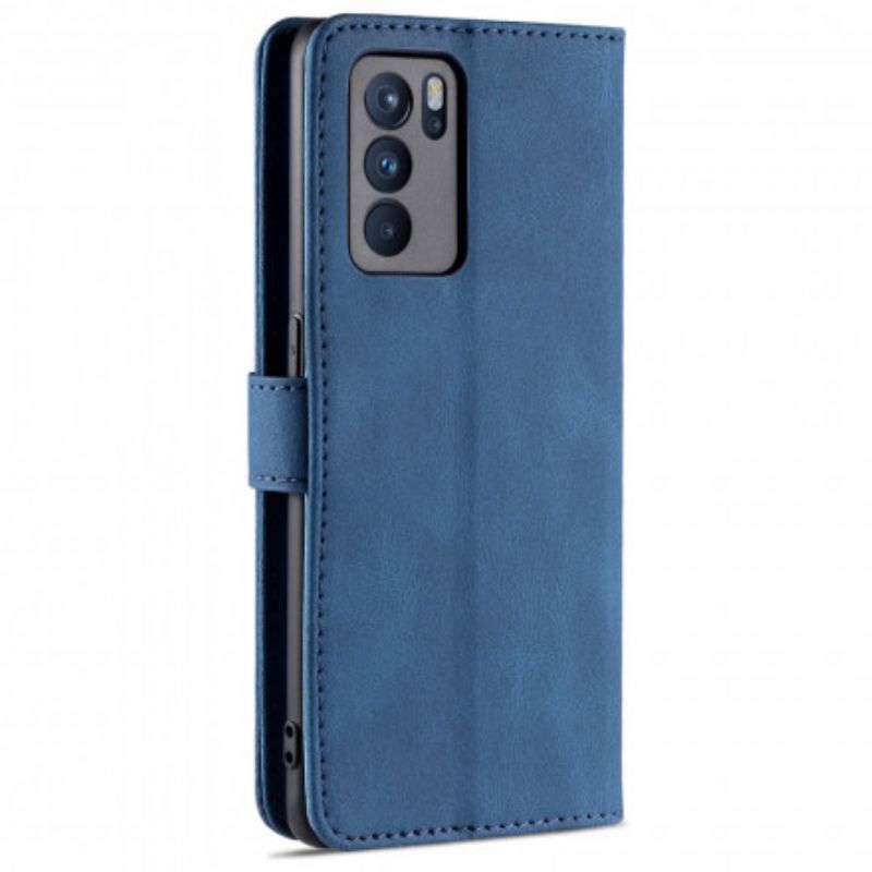 Flip Cover Oppo Reno 6 5g Azns Lædereffekt Couture