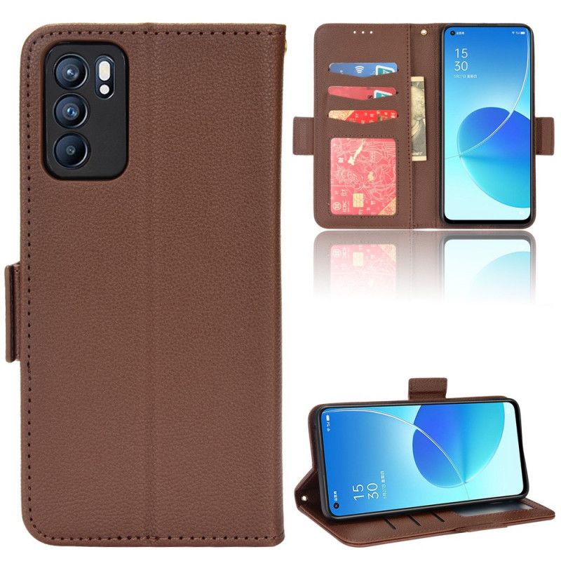 Flip Cover Oppo Reno 6 5g Flap Dobbelt Nye Farver