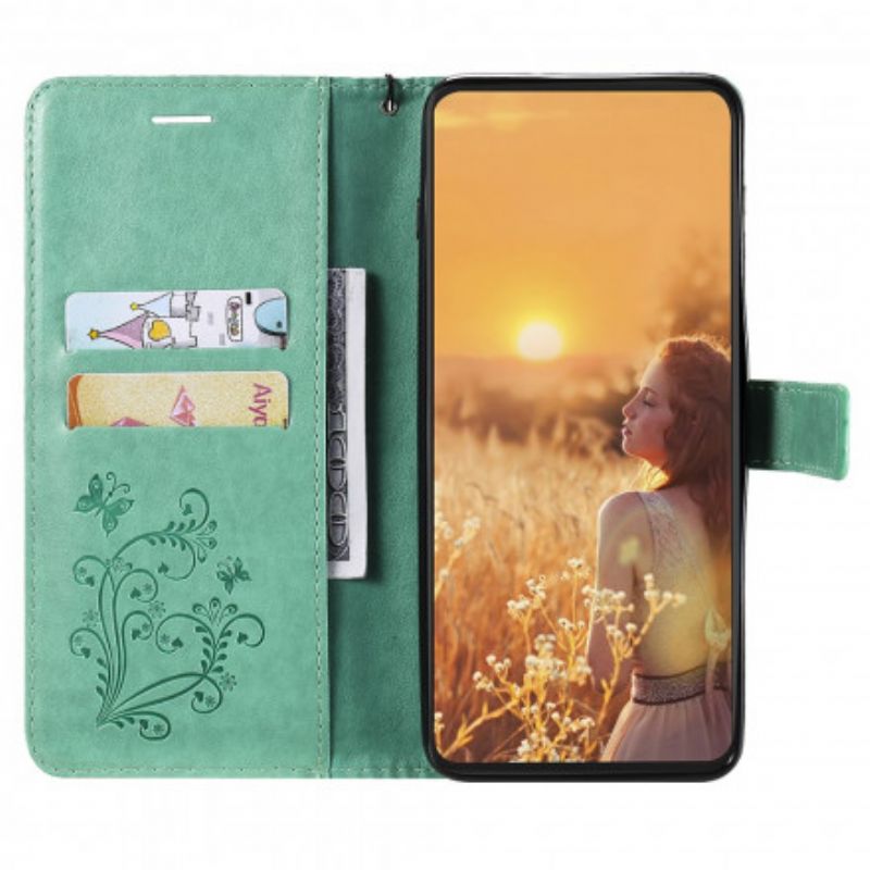 Flip Cover Oppo Reno 6 5g Kæmpe Strammesommerfugle