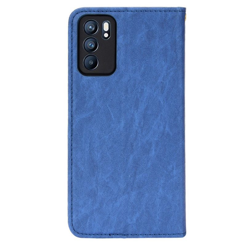 Flip Cover Oppo Reno 6 5g Kunstlæder Bicolor Oblique