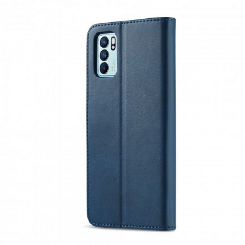 Flip Cover Oppo Reno 6 5g Lc.imeeke Lædereffekt