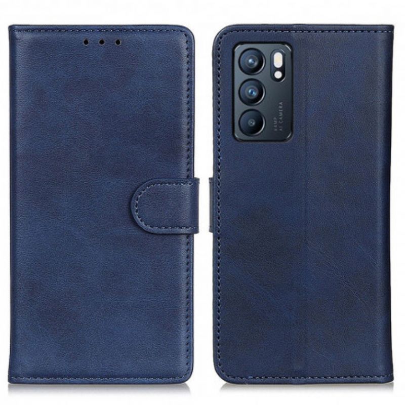 Flip Cover Oppo Reno 6 5g Retro Mat Lædereffekt