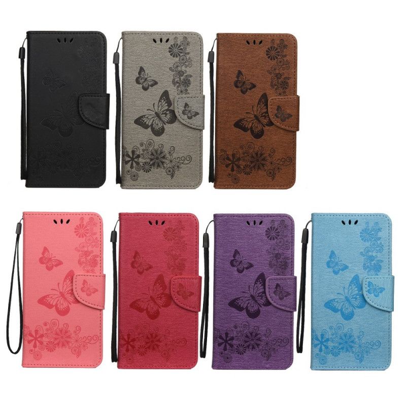 Flip Cover Oppo Reno 6 5g Splendid Strap Sommerfugle