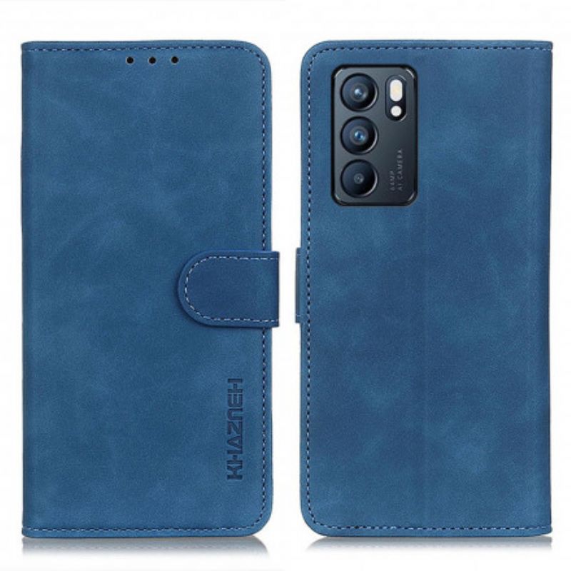 Flip Cover Oppo Reno 6 5g Vintage Khazneh Lædereffekt