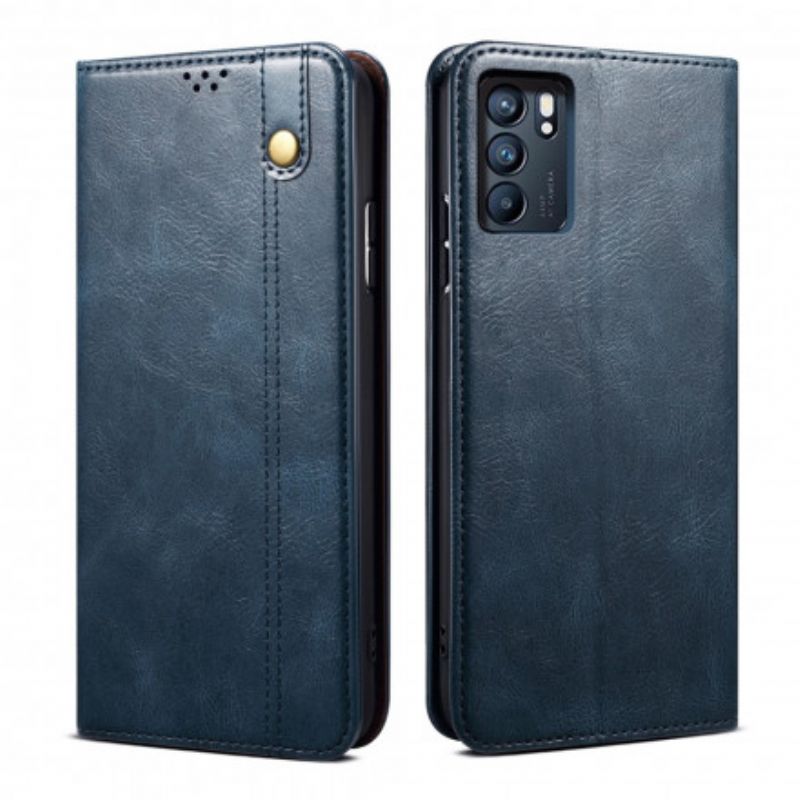 Flip Cover Oppo Reno 6 5g Vokset Kunstlæder