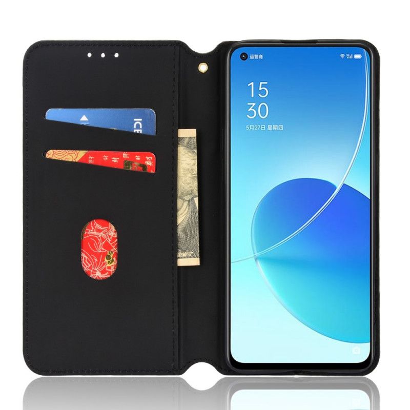 Flip Cover Til Oppo Reno 6 5g 3d Diamantlædereffekt