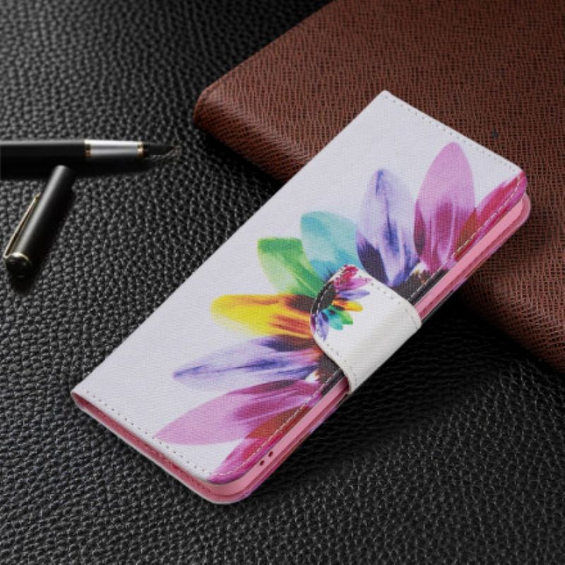 Flip Cover Til Oppo Reno 6 5g Blomsterakvarel