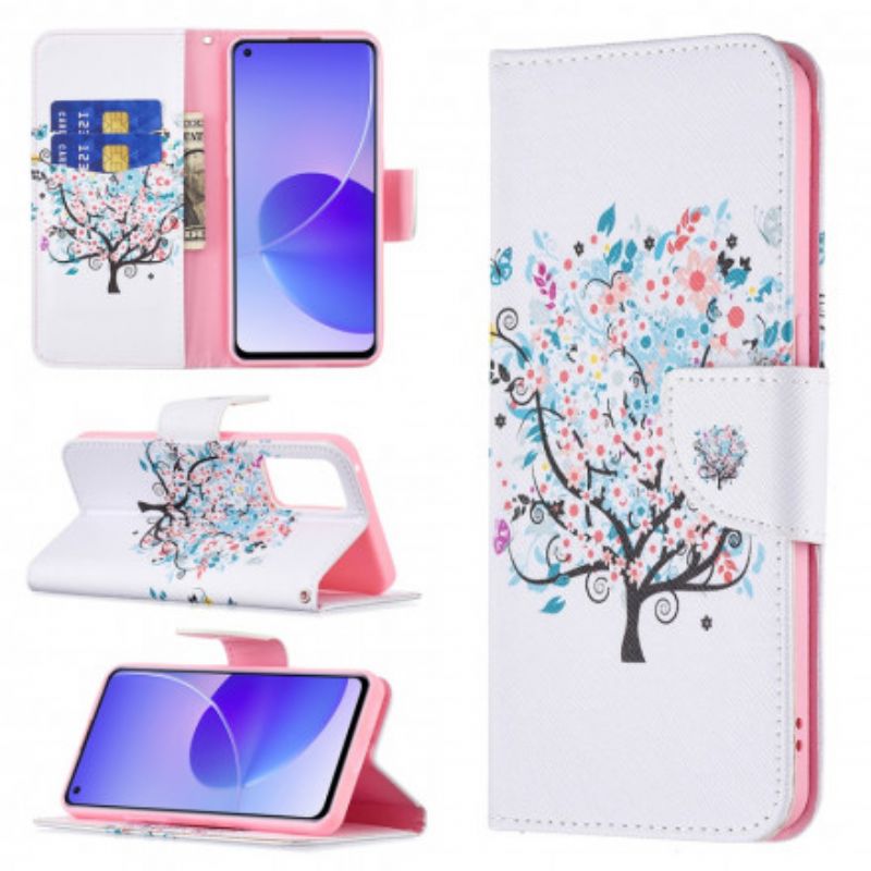 Flip Cover Til Oppo Reno 6 5g Blomstertræ