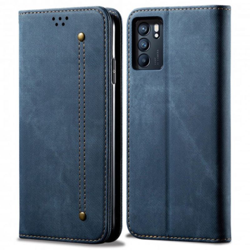 Flip Cover Til Oppo Reno 6 5g Denimstof