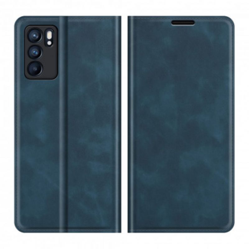 Læder Cover Oppo Reno 6 5g Blødt Lædereffekt