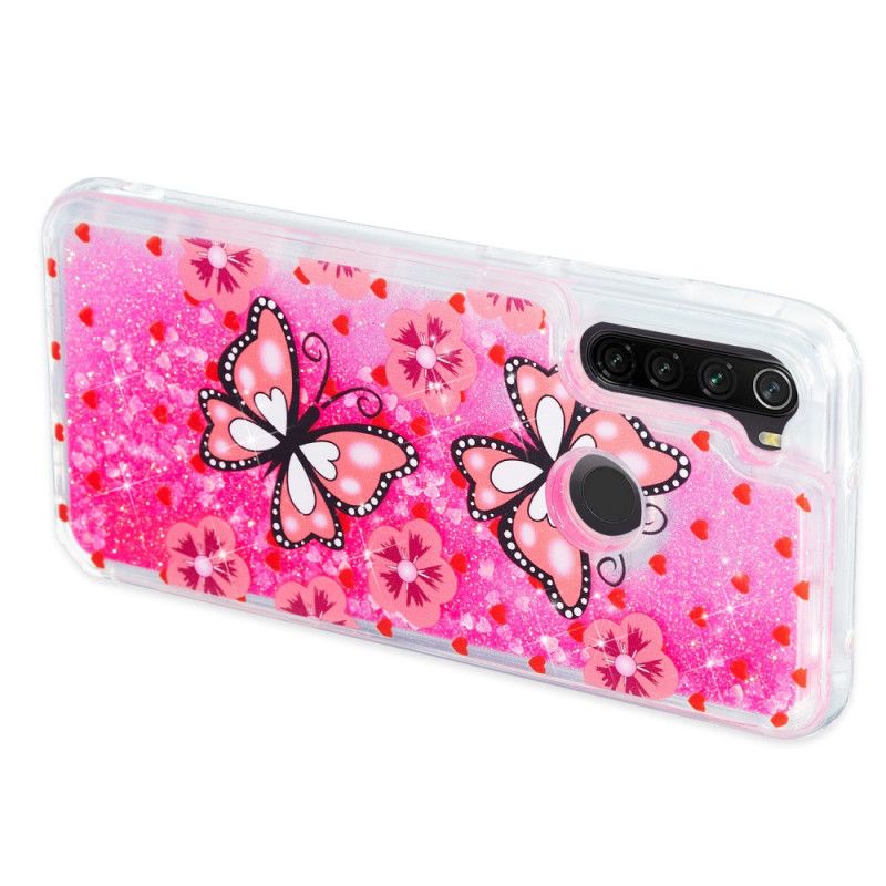 Cover for Xiaomi Redmi Note 8T Sommerfuglglitter