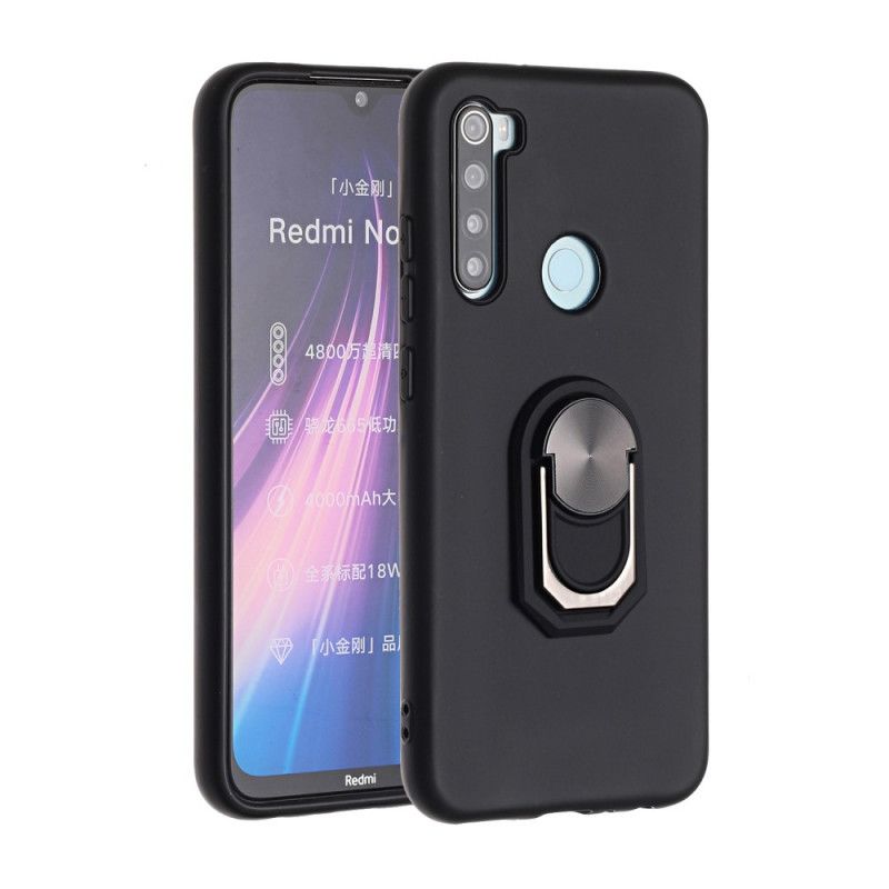 Cover for Xiaomi Redmi Note 8T Sort Aftagelig Med Støttering