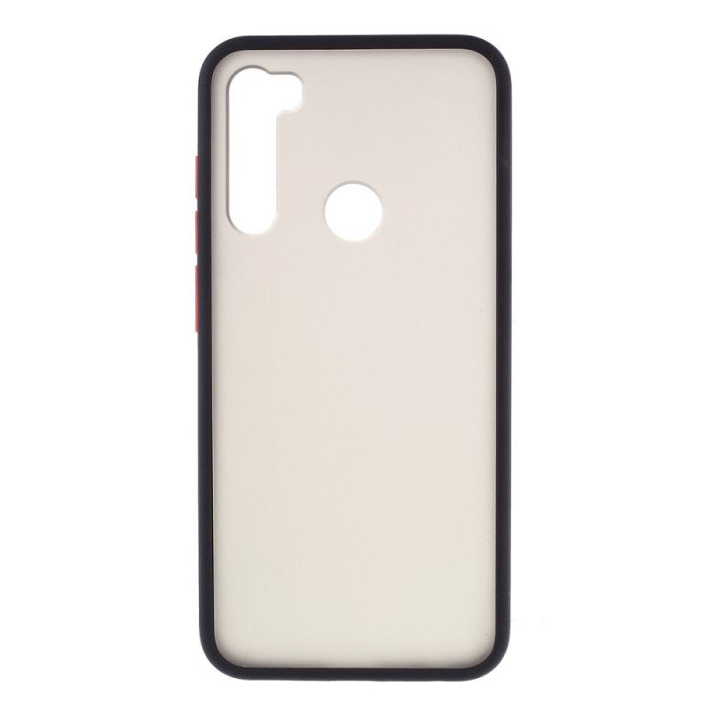 Cover for Xiaomi Redmi Note 8T Sort Hybrid Silikonefælgdesign