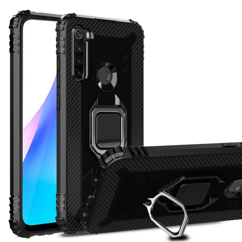 Cover Xiaomi Redmi Note 8T Sort Ring Og Kulfiber