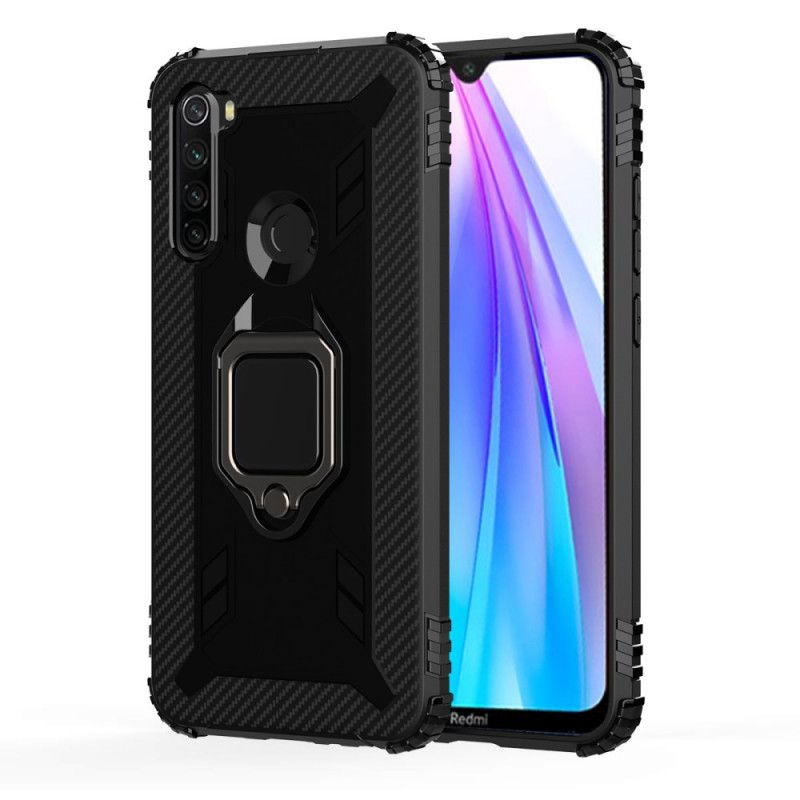 Cover Xiaomi Redmi Note 8T Sort Ring Og Kulfiber