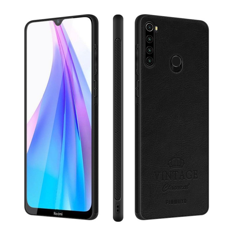 Cover Xiaomi Redmi Note 8T Sort Vintage Pinwuyo Læder Effekt