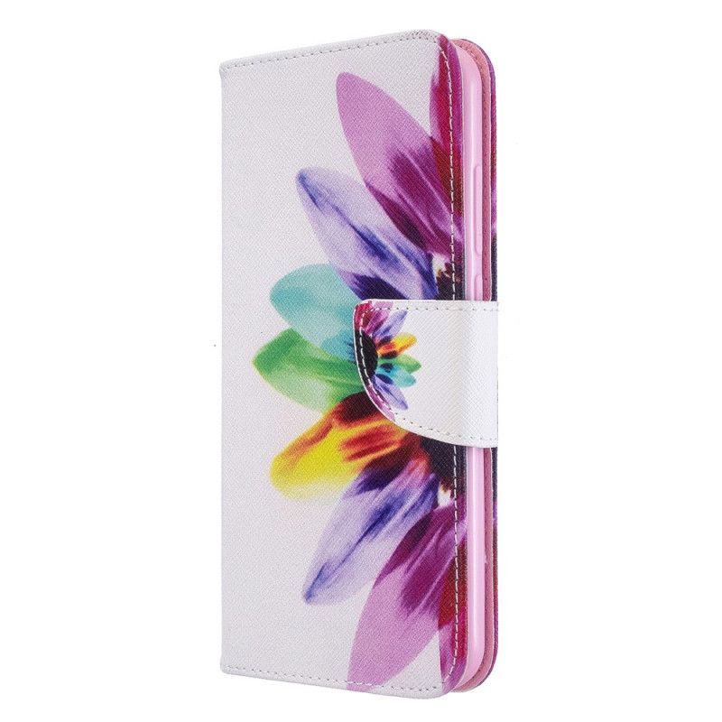 Flip Cover Læder for Xiaomi Redmi Note 8T Akvarelblomst