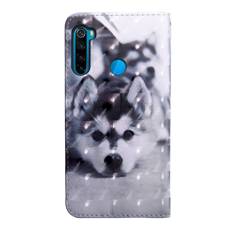 Flip Cover Læder for Xiaomi Redmi Note 8T Gustede Hunden