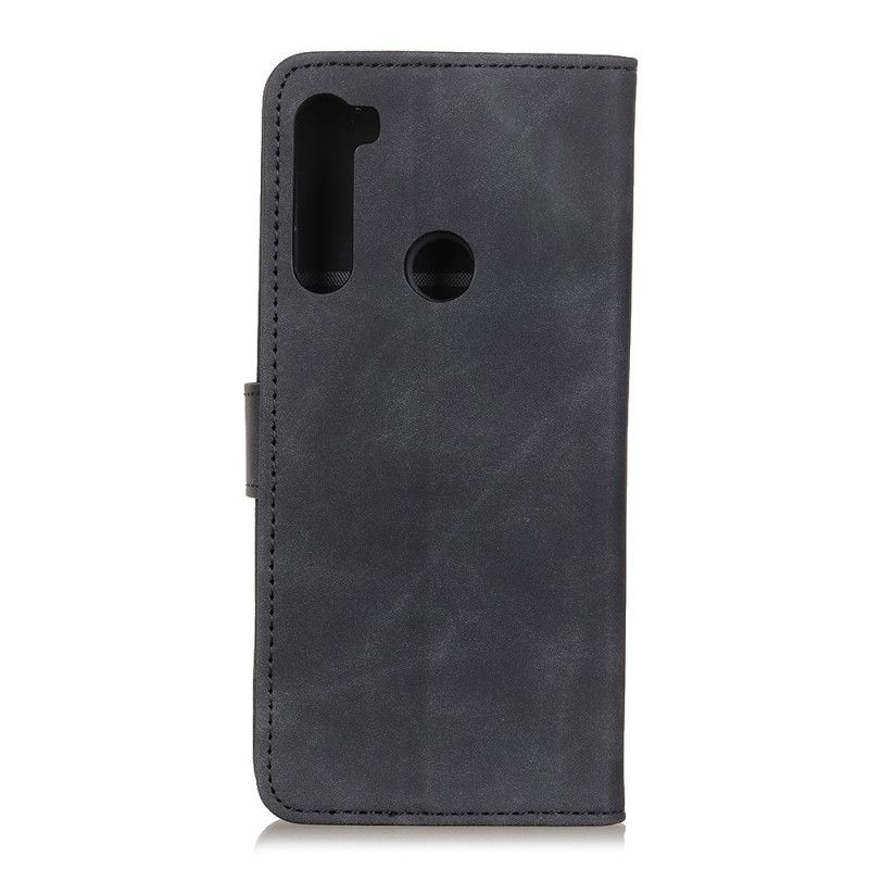 Flip Cover Læder for Xiaomi Redmi Note 8T Sort Vintage Khazneh Læder Effekt Mat