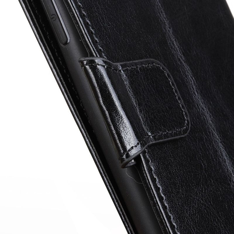 Flip Cover Læder Xiaomi Redmi Note 8T Rød Skinnende Lædereffekt