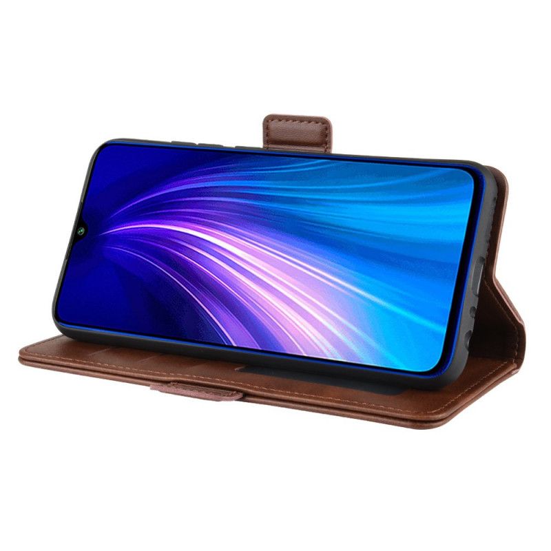 Flip Cover Læder Xiaomi Redmi Note 8T Sort Dobbelt Flap