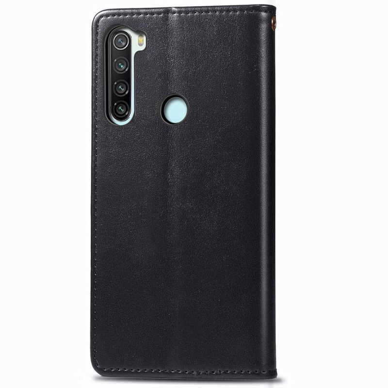 Flip Cover Læder Xiaomi Redmi Note 8T Sort Stil Læder Lychee Hat Prins Original