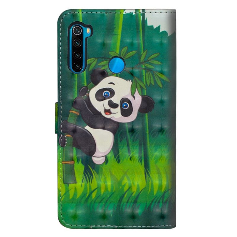 Flip Cover Xiaomi Redmi Note 8T Panda Og Bambus