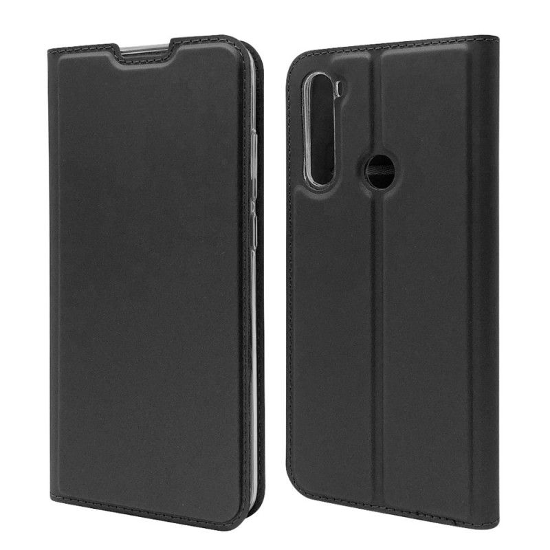 Læder Cover for Xiaomi Redmi Note 8T Sort Magnetisk Lås