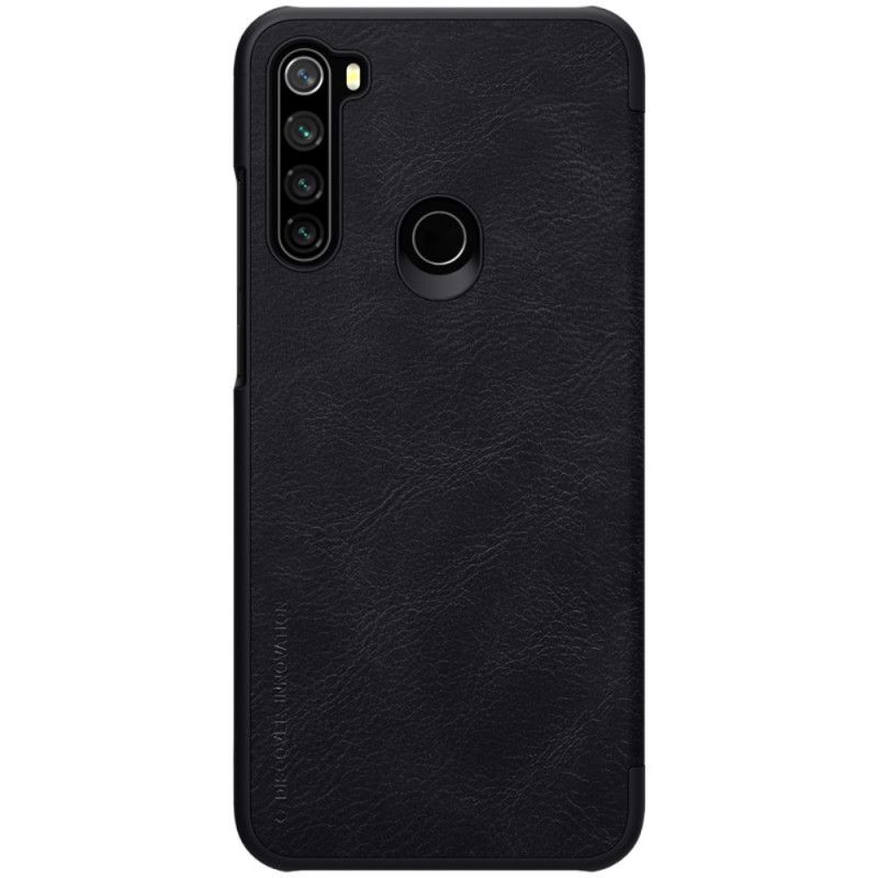 Læder Cover for Xiaomi Redmi Note 8T Sort Nillkin Qin-Serien