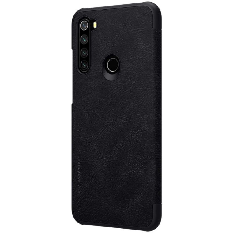 Læder Cover for Xiaomi Redmi Note 8T Sort Nillkin Qin-Serien