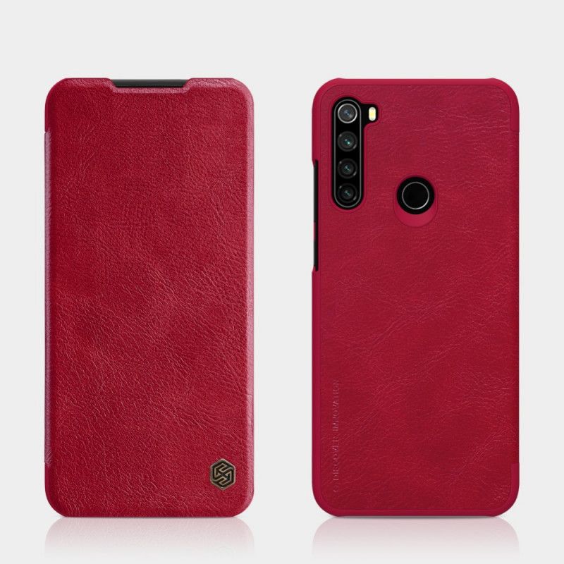 Læder Cover for Xiaomi Redmi Note 8T Sort Nillkin Qin-Serien