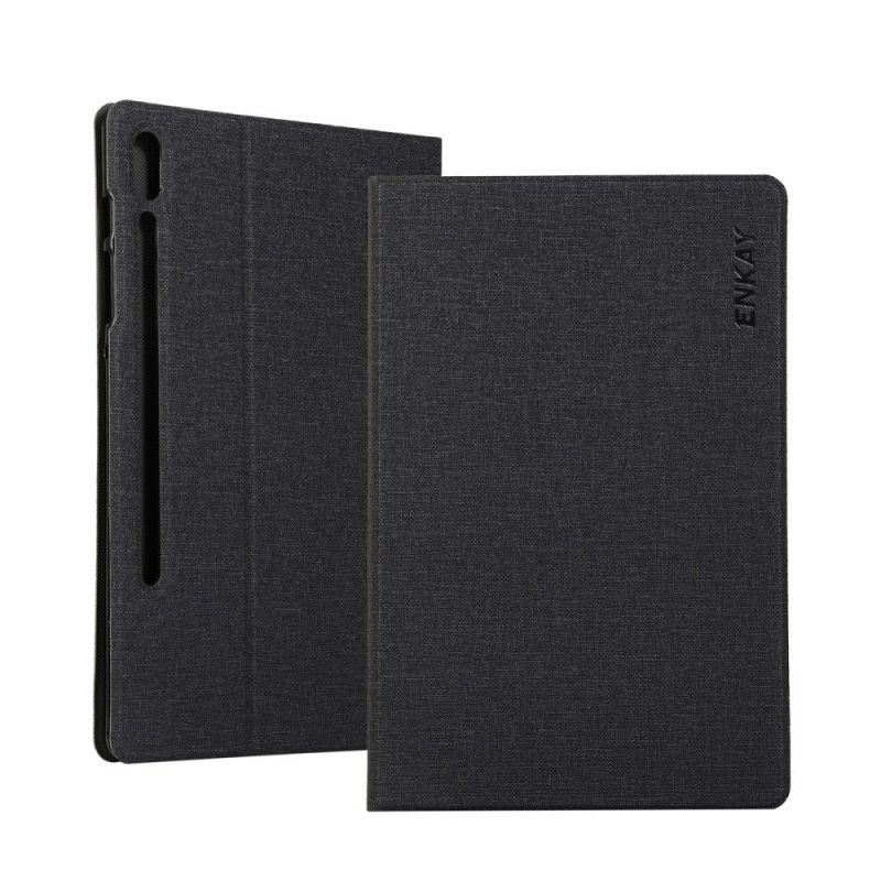 Case Etui Samsung Galaxy Tab S7 Sort Enkay Stof