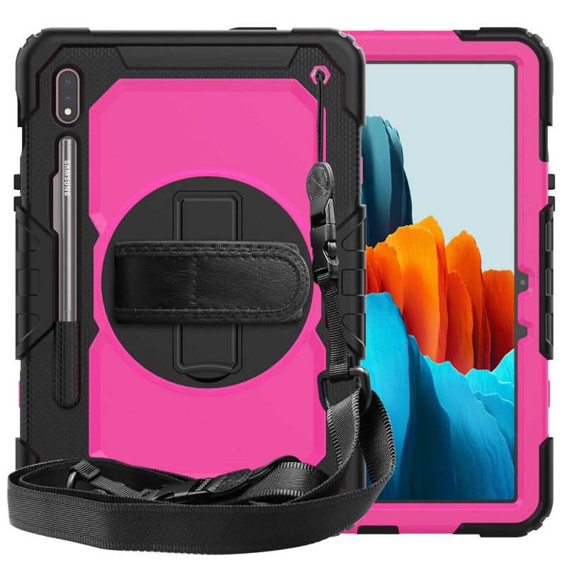 Cover Samsung Galaxy Tab S7 Magenta Multifunktionel I To Farver 2