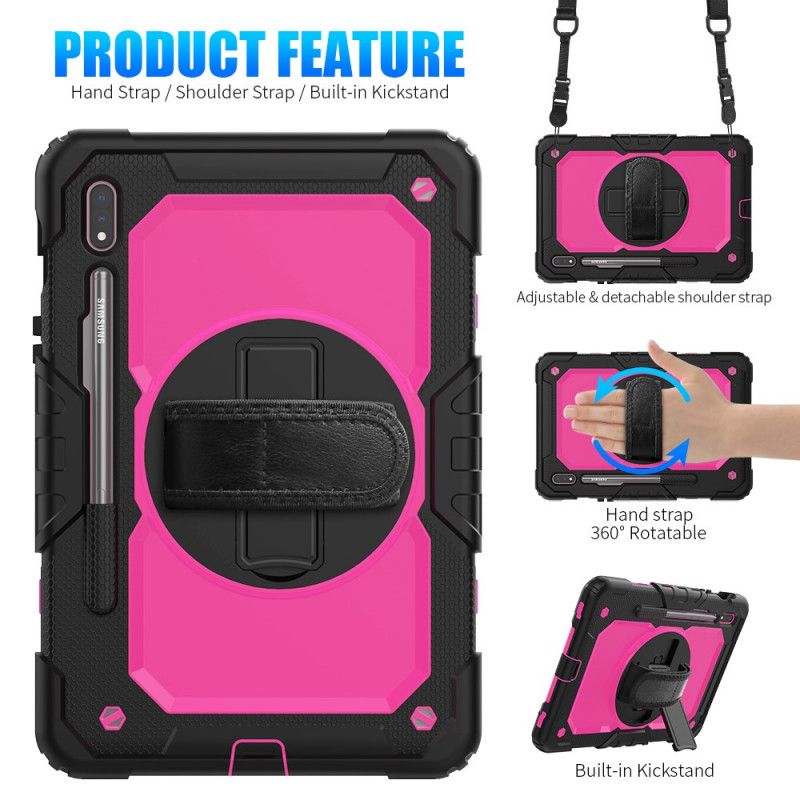 Cover Samsung Galaxy Tab S7 Magenta Multifunktionel I To Farver 2