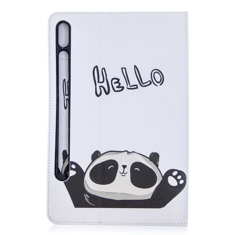 Etui for Samsung Galaxy Tab S7 Hvid Panda Print Mønster