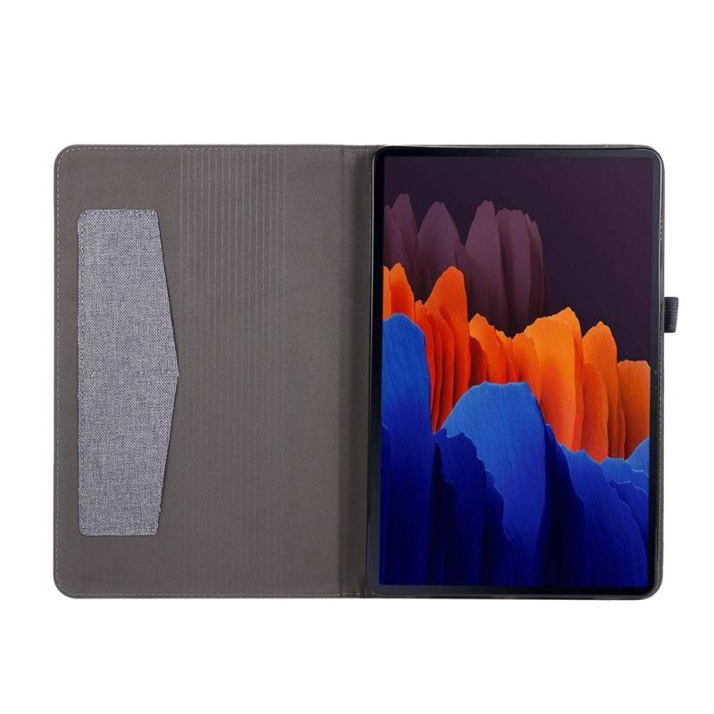 Etui Samsung Galaxy Tab S7 Sort Premium Stof