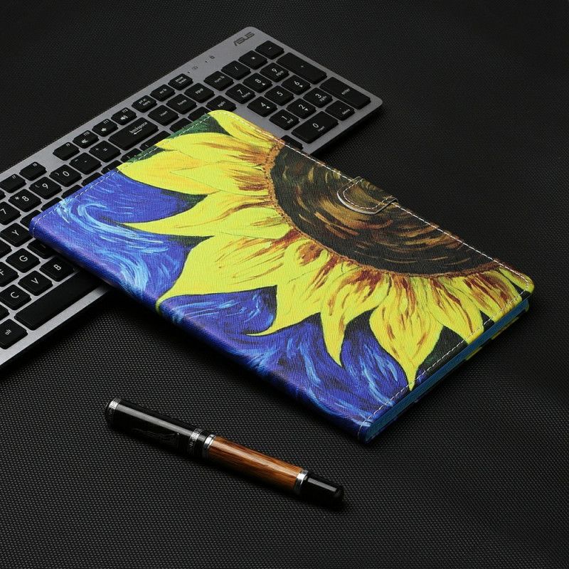 Flip Cover Læder for Samsung Galaxy Tab S7 Malet Solsikke