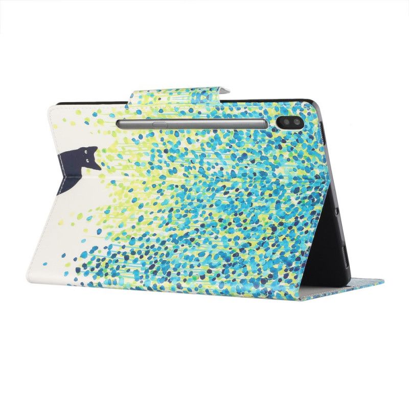 Flip Cover Læder for Samsung Galaxy Tab S7 Sort Kat