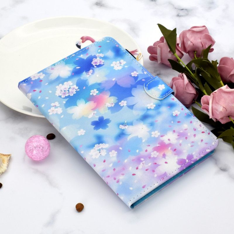 Flip Cover Læder Samsung Galaxy Tab S7 Akvarelblomster Beskyttelse