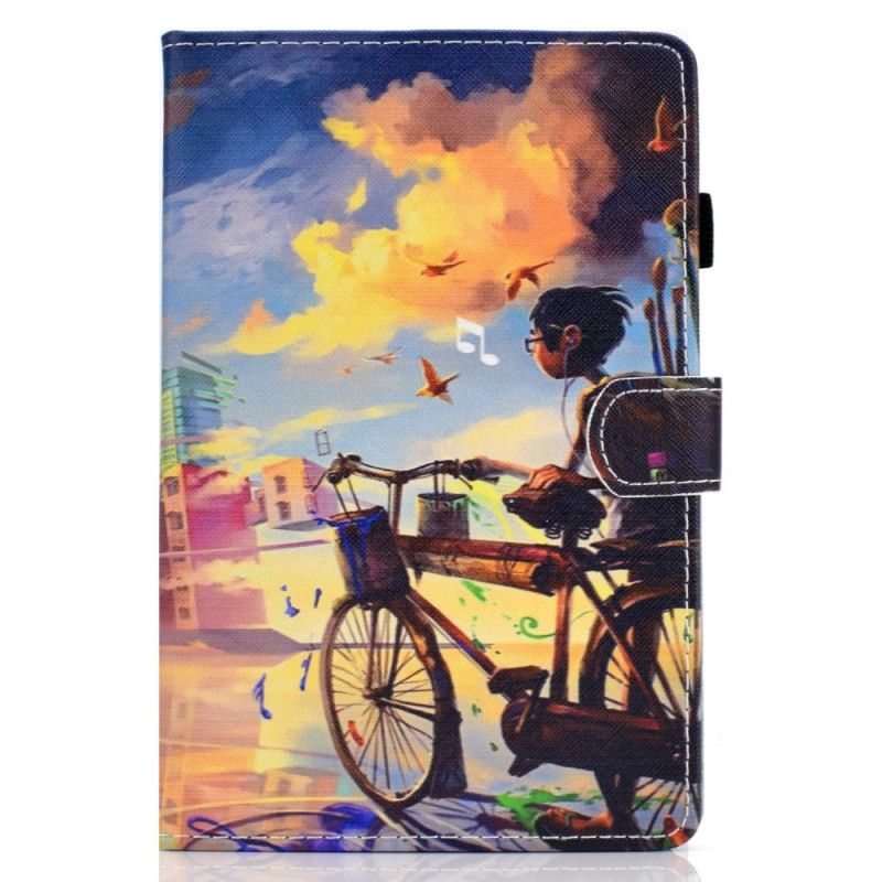 Flip Cover Læder Samsung Galaxy Tab S7 Cykel Kunst Original