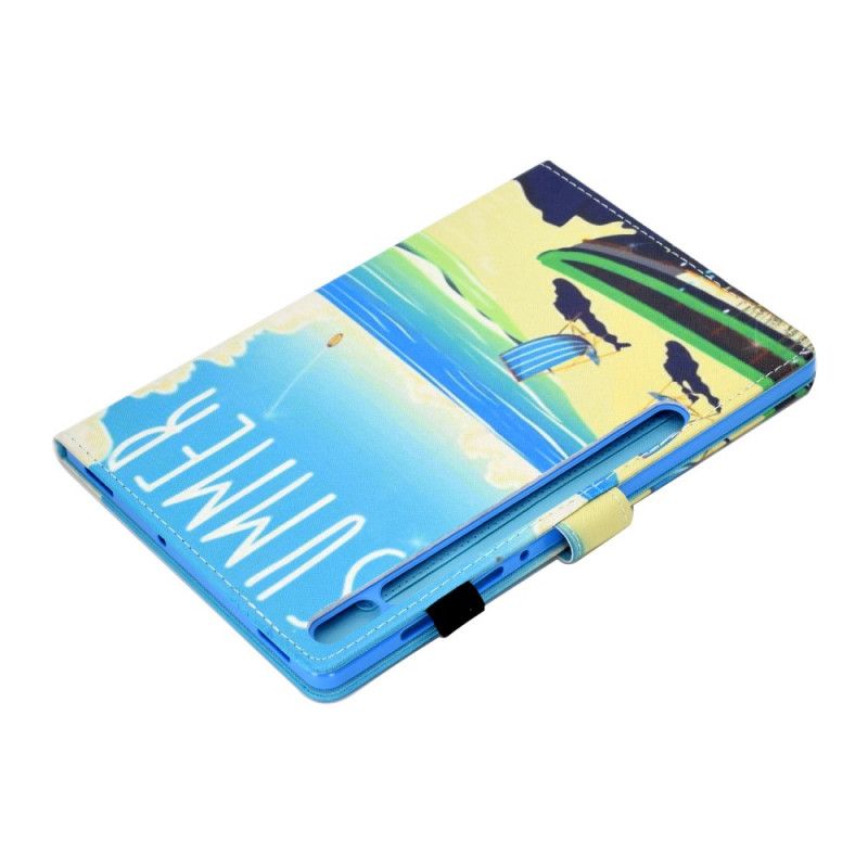 Flip Cover Læder Samsung Galaxy Tab S7 Grøn Strand