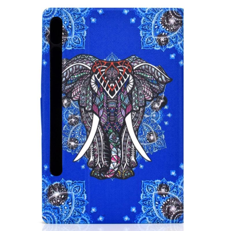 Flip Cover Læder Samsung Galaxy Tab S7 Indisk Elefant