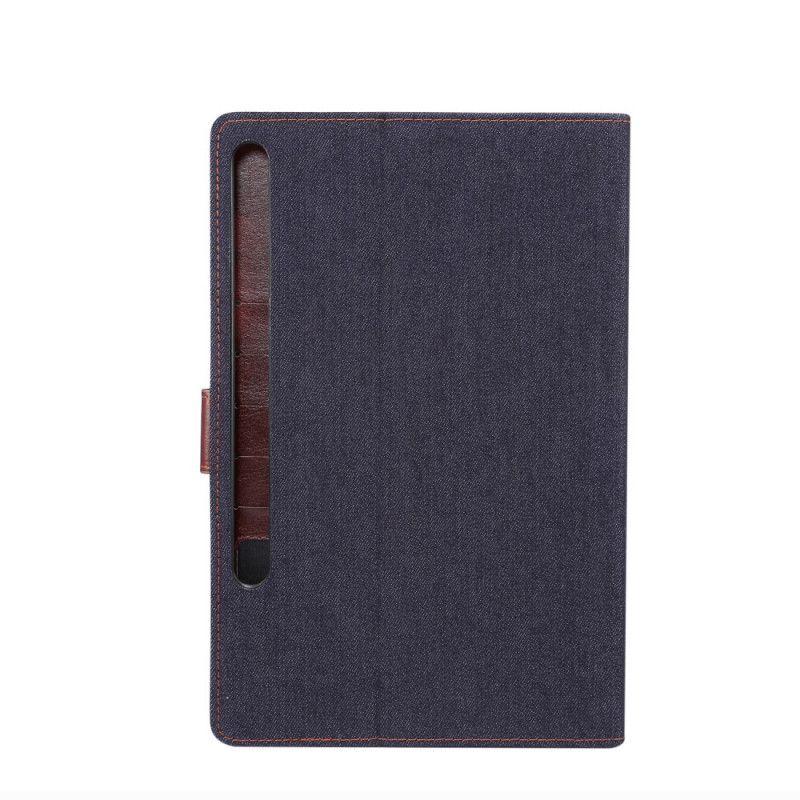 Flip Cover Læder Samsung Galaxy Tab S7 Sort Jeans Original