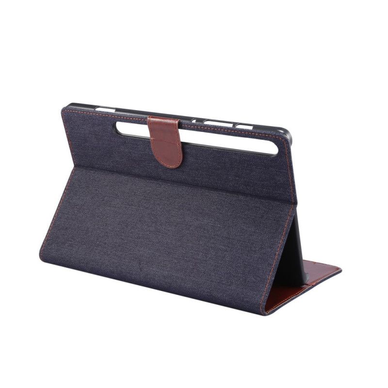 Flip Cover Læder Samsung Galaxy Tab S7 Sort Jeans Original