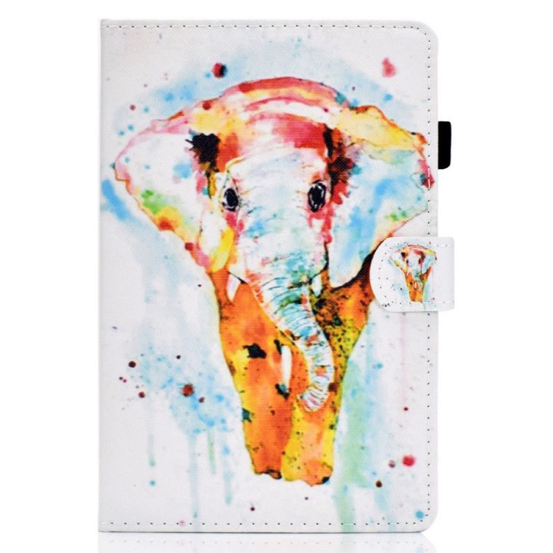 Flip Cover Samsung Galaxy Tab S7 Akvarel Elefant