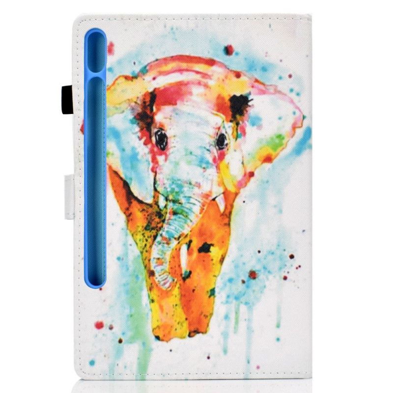 Flip Cover Samsung Galaxy Tab S7 Akvarel Elefant