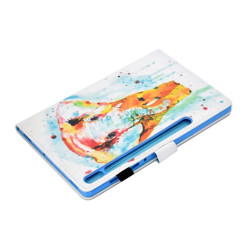 Flip Cover Samsung Galaxy Tab S7 Akvarel Elefant